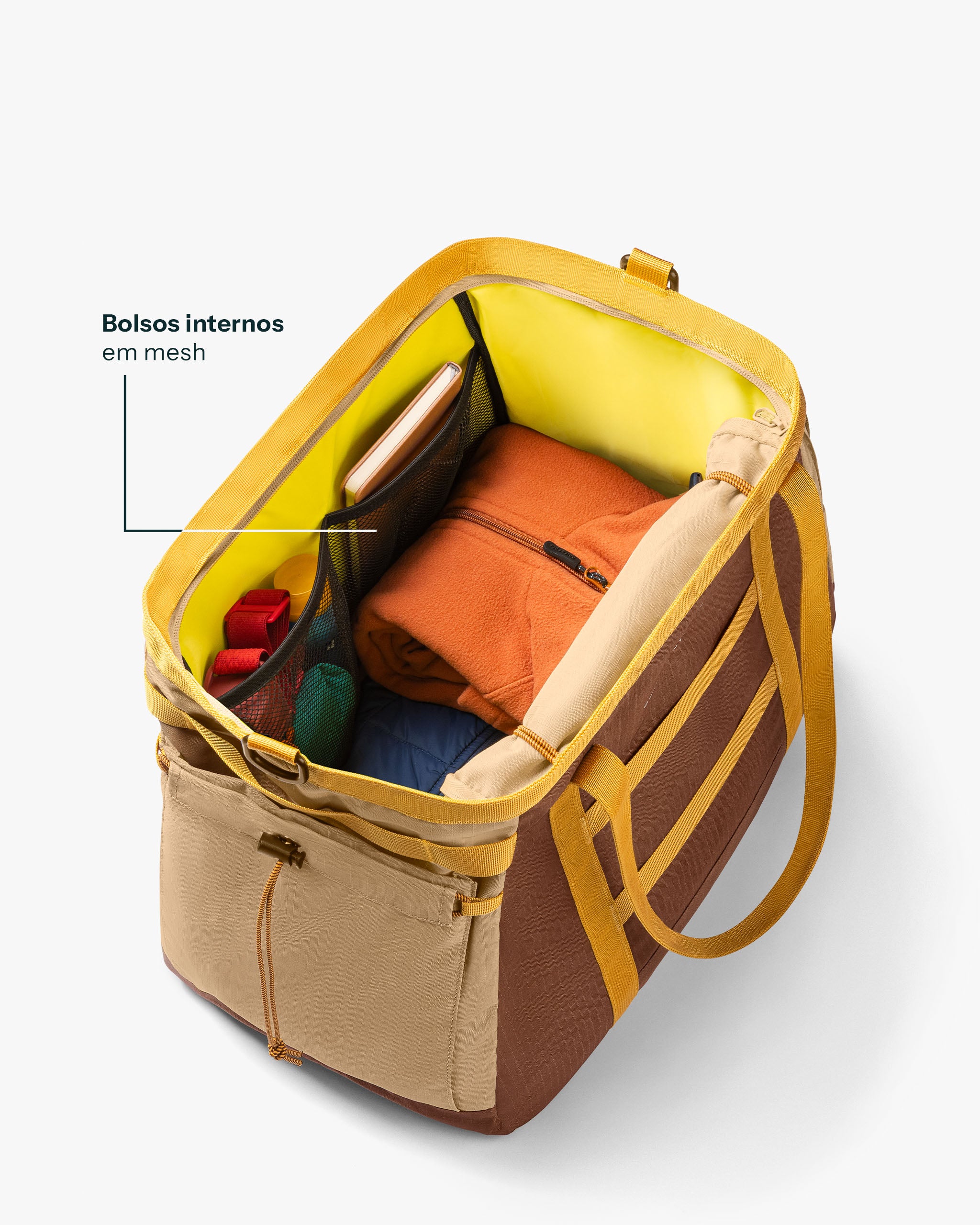 Bolsa Tote All-In 35L - Marrom e Bege