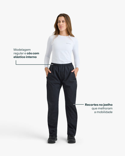 Calça Impermeável Darwin Storm Feminina - Preta - Galapagos Outdoor
