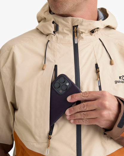 Jaqueta Impermeável Darwin Evolution Masculina - Cáqui e Ocre