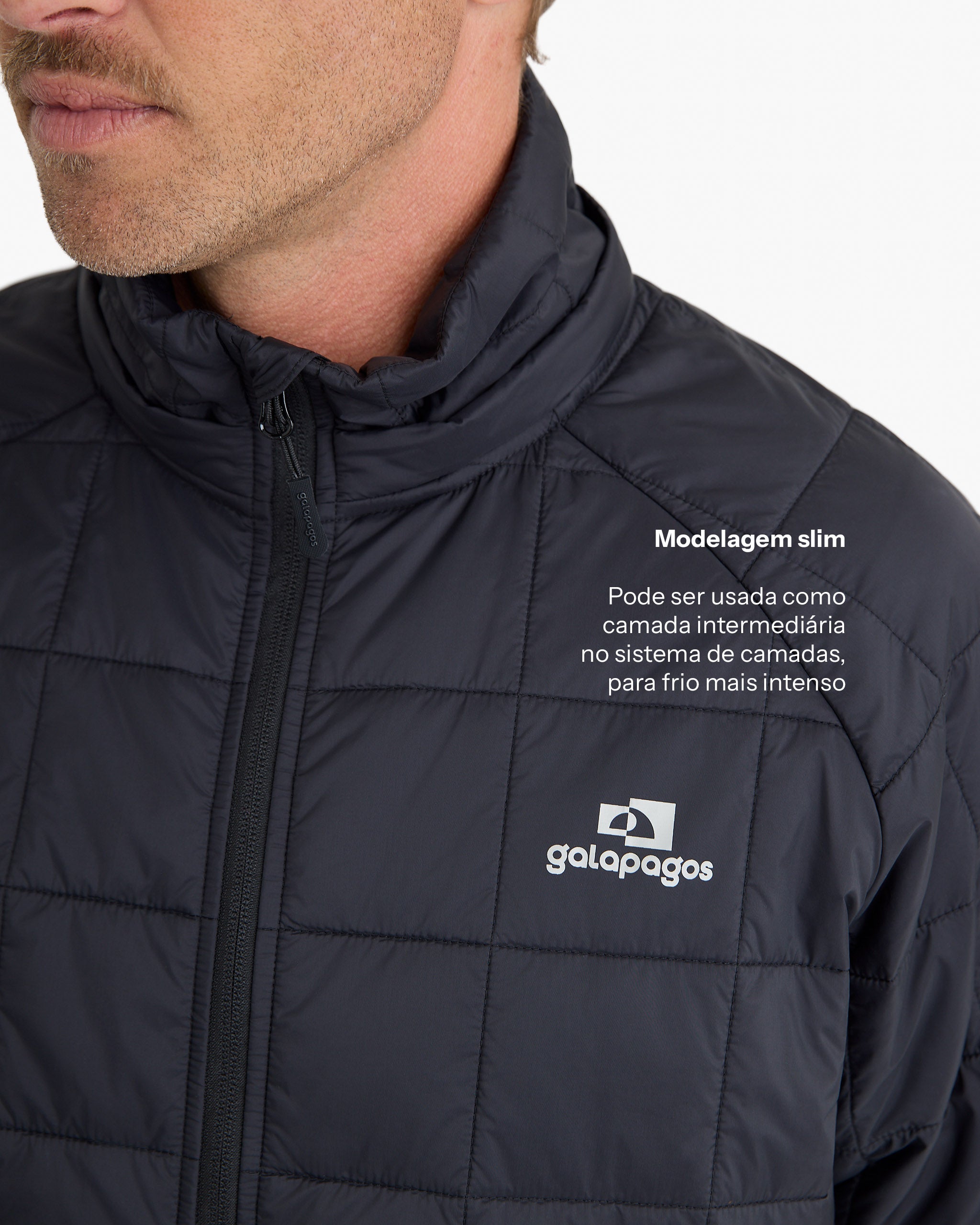 Jaqueta Puffer Ibex Thermolite Heat Masculina - Preta