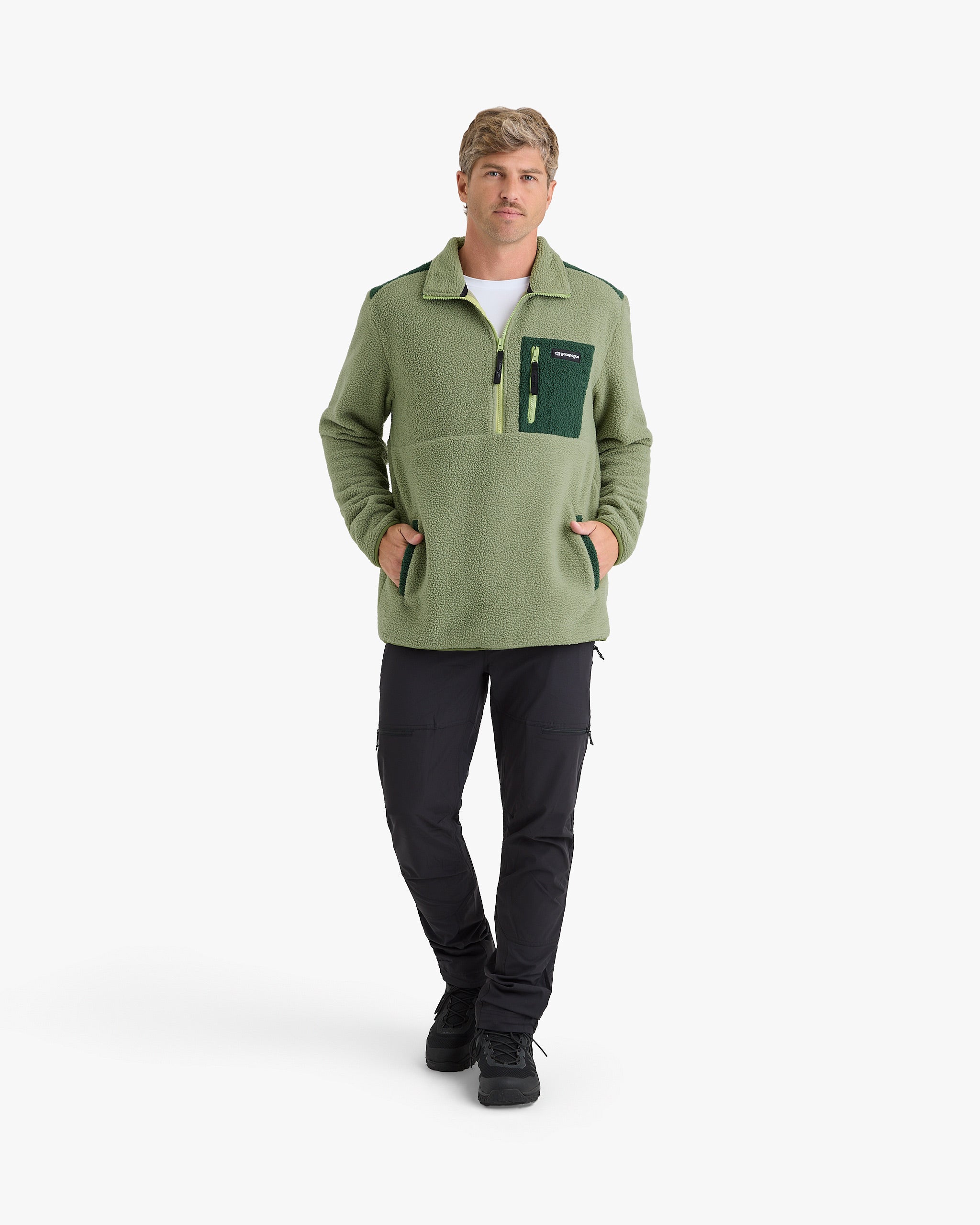 Blusão Fleece Sherpa Verde | Galapagos Outdoor