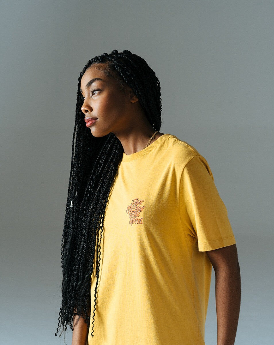 Camiseta Five Stars - Amarelo Açafrão