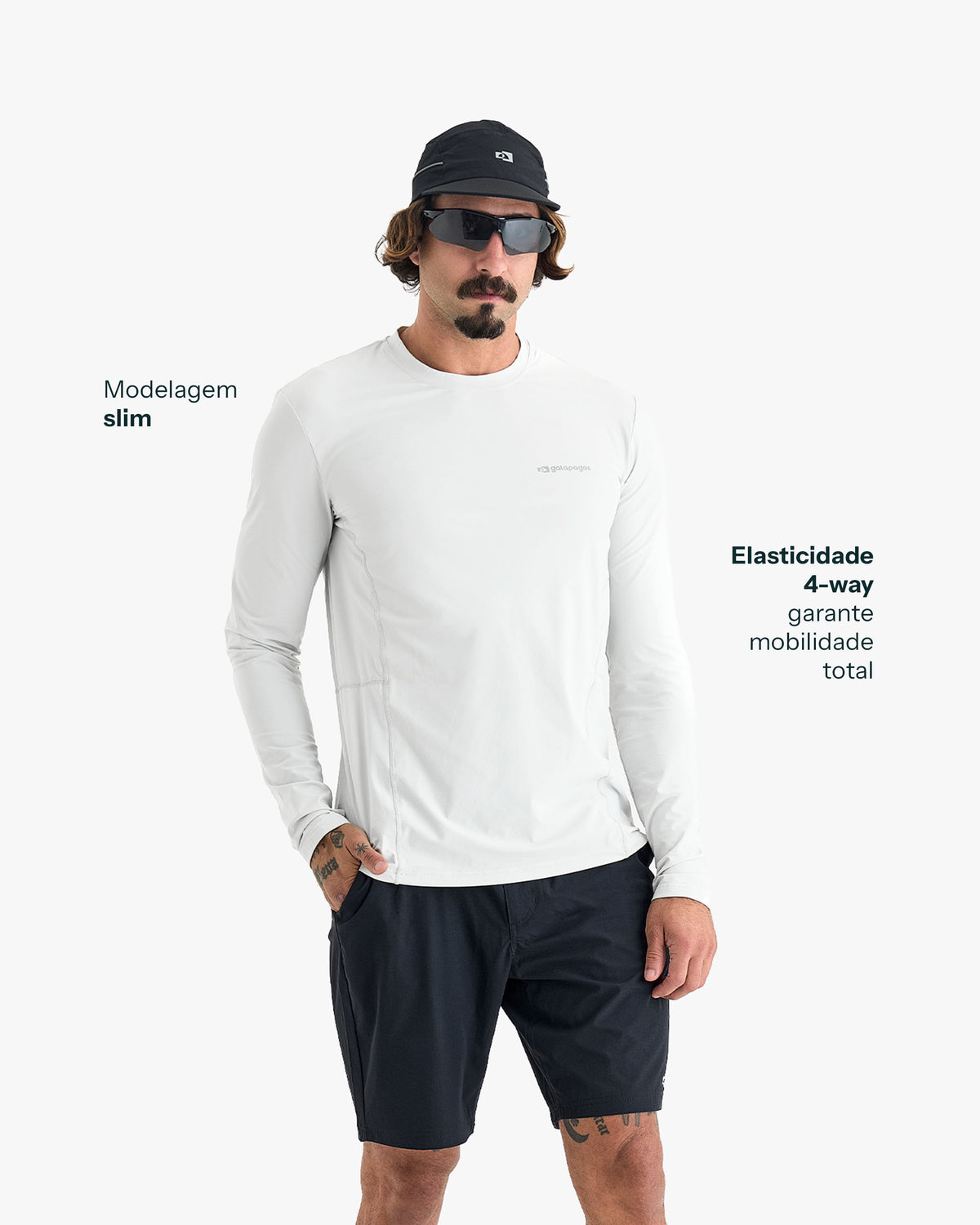 Blusa Segunda Pele Vella Freeze Masculina - Branca