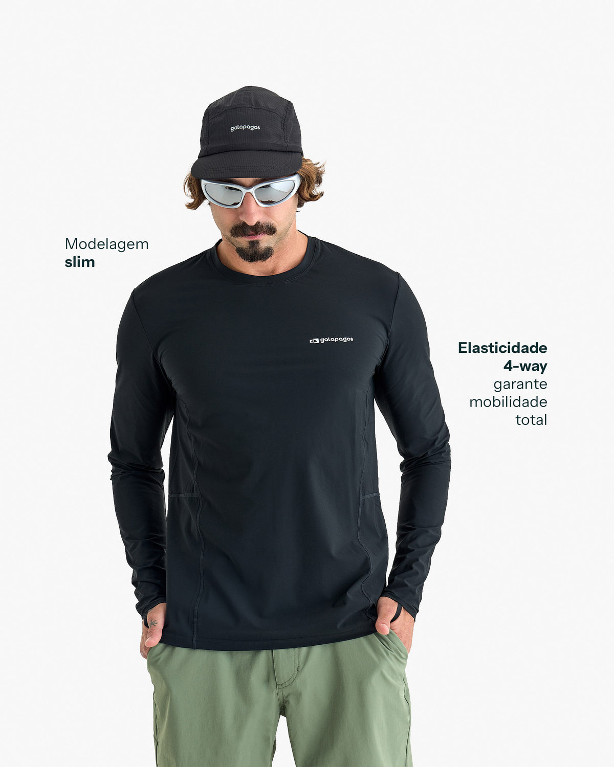 Blusa Segunda Pele Vella Freeze Masculina - Preta