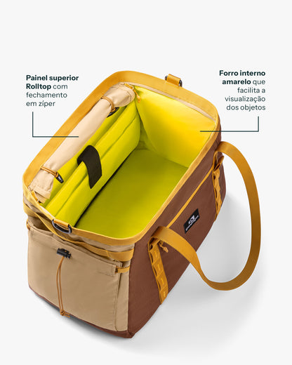 Bolsa Tote All-In 35L - Marrom e Bege
