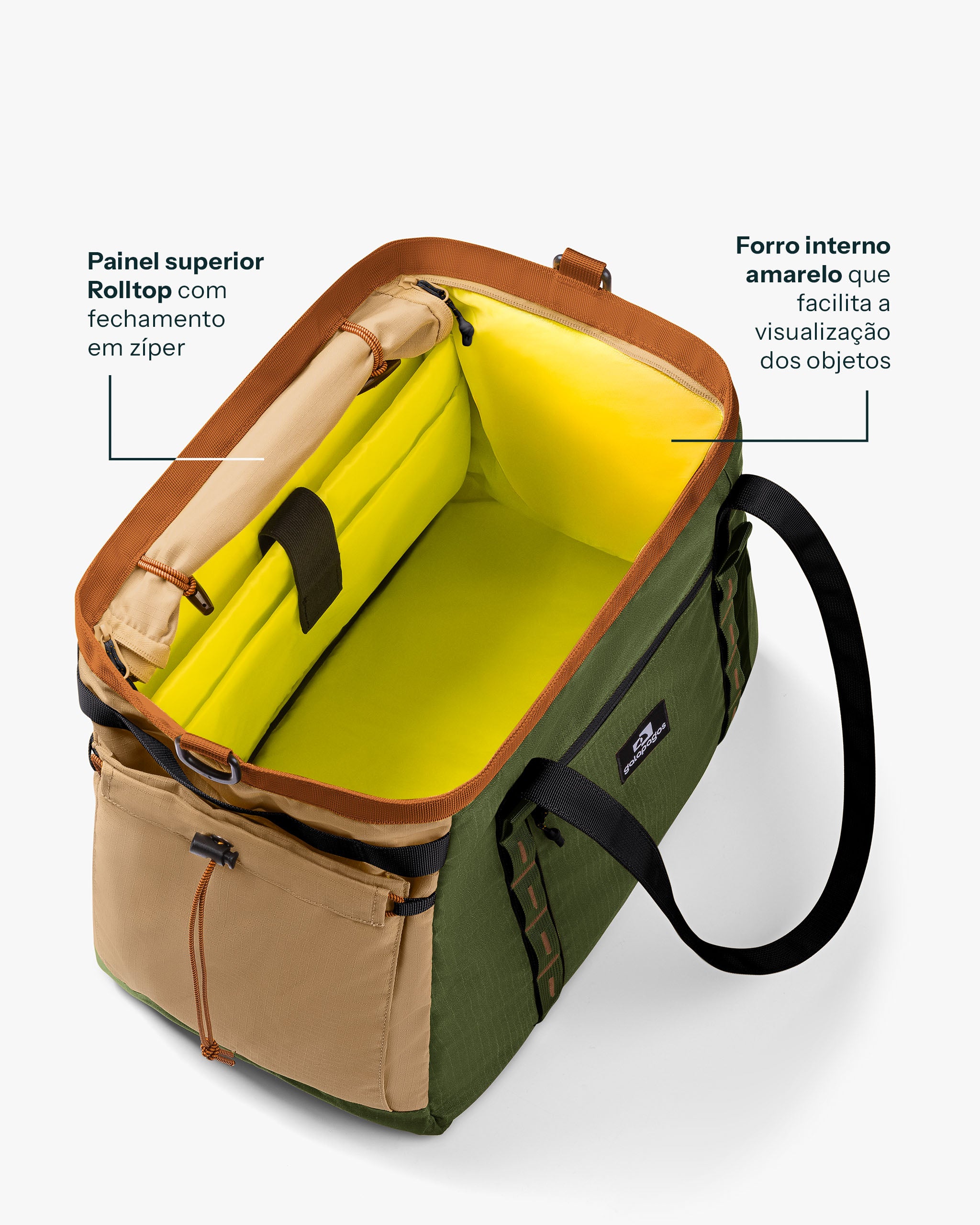 Bolsa Tote All-In 35L - Verde e Cáqui