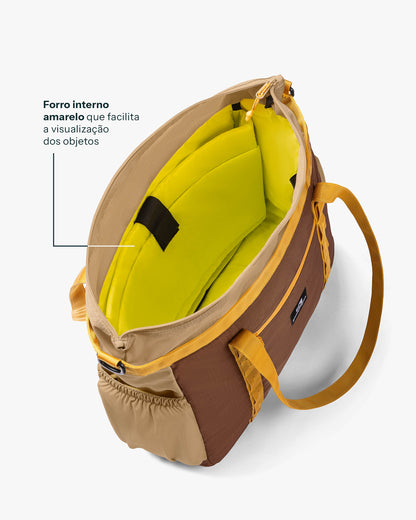 Bolsa Tote All-In Daily 21L - Marrom e Bege