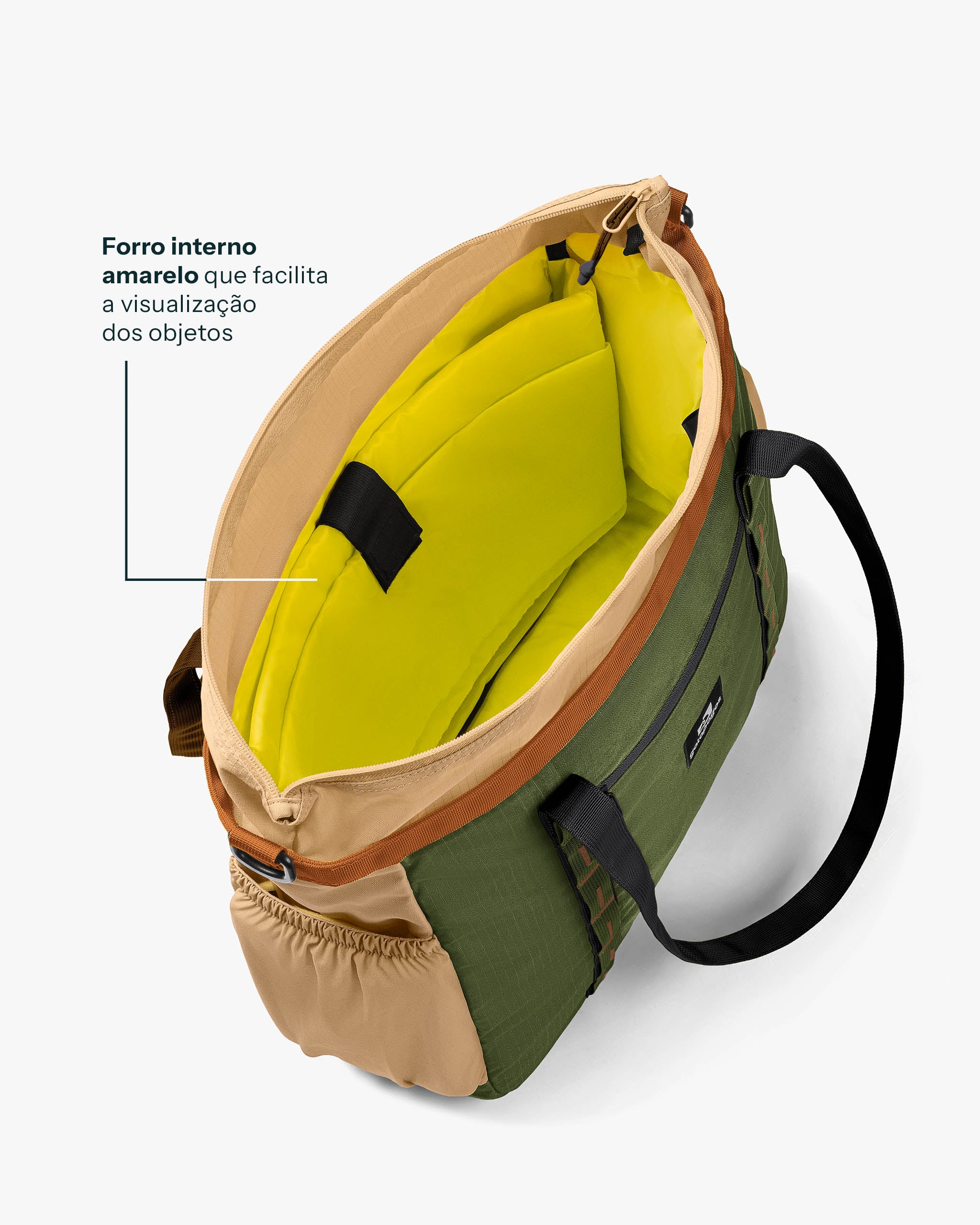Bolsa Tote All-In Daily 21L - Verde e Cáqui