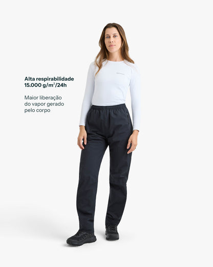Calça Impermeável Darwin Storm Feminina - Preta - Galapagos Outdoor