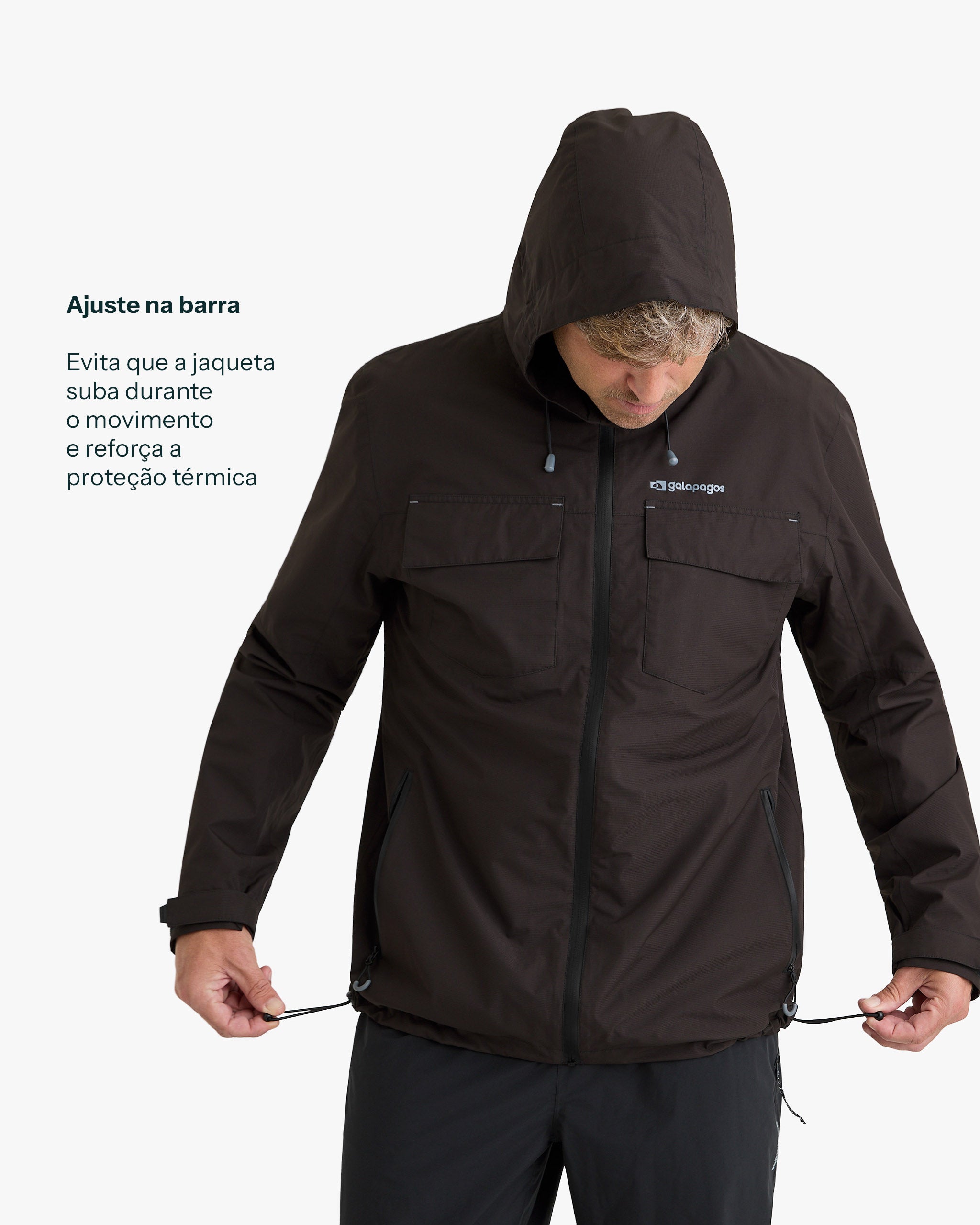 Jaqueta Impermeável Darwin Heat Masculina - Preta