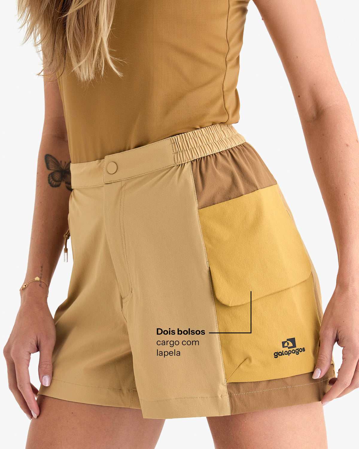 Shorts Raven Feminino - Areia