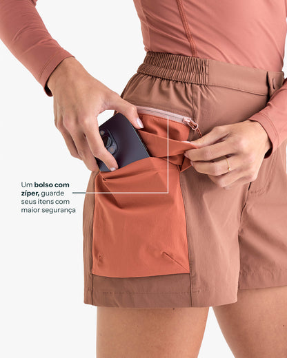 Shorts Raven Feminino - Terracota