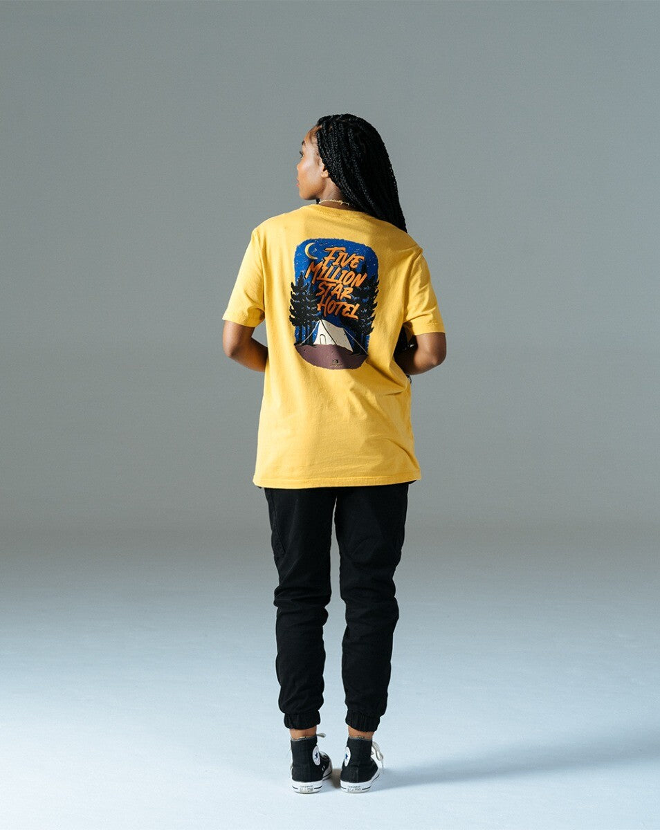 Camiseta Five Stars - Amarelo Açafrão