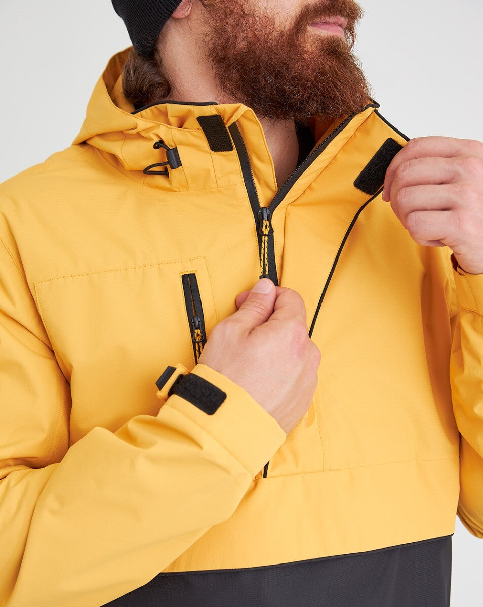 Jaqueta Anorak Impermeável Masculina Snow - Amarelo e Preto