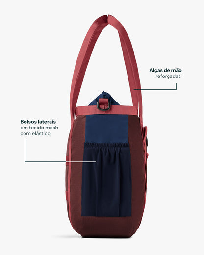 Bolsa Tote All-In Daily 21L - Bordô e Marinho