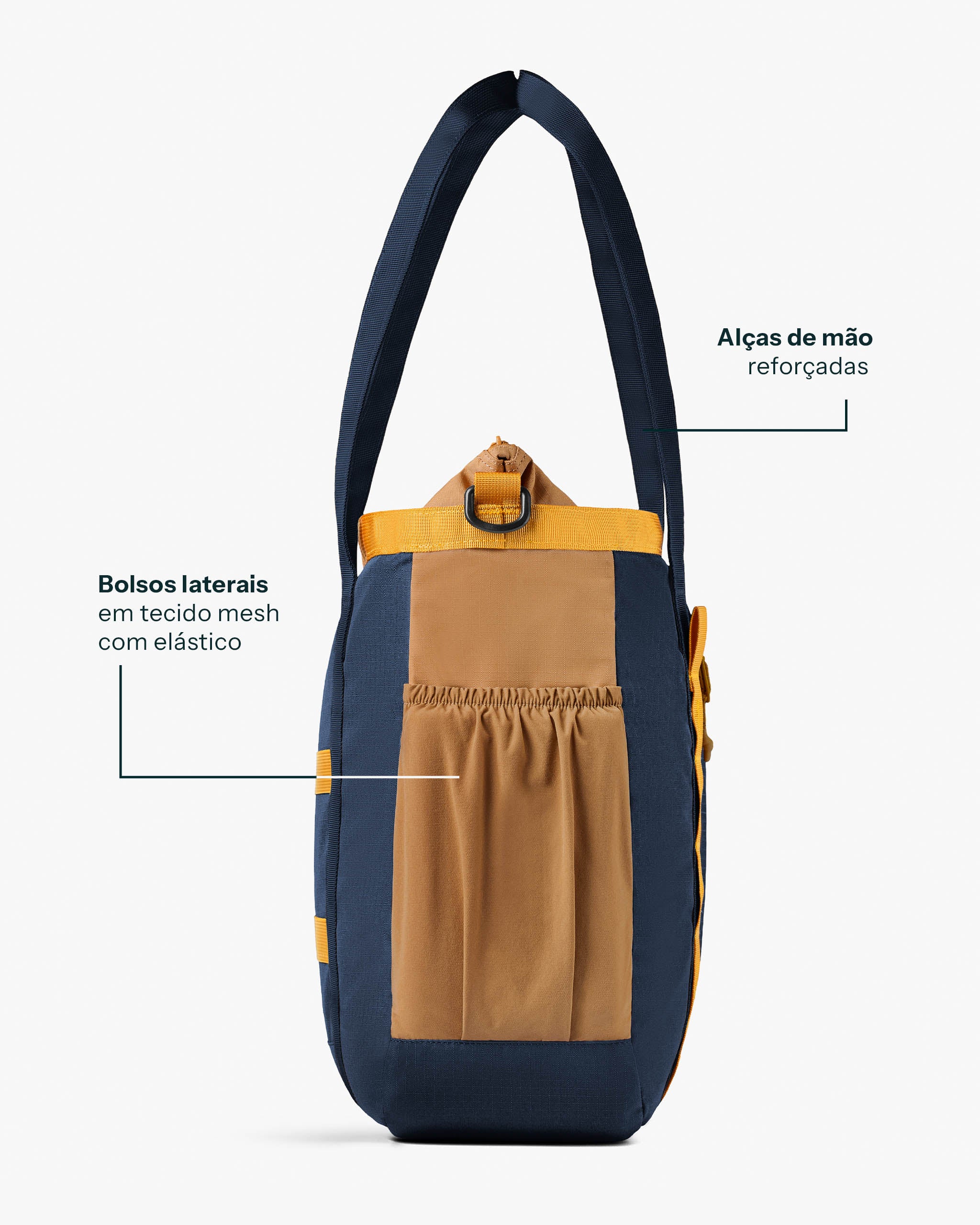 Bolsa Tote All-In Daily 21L - Marinho e Caramelo