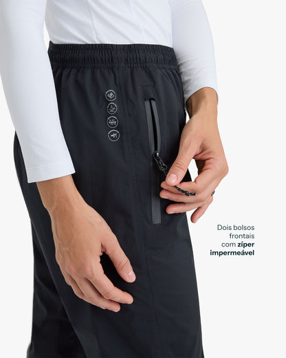Calça Impermeável Darwin Storm Feminina - Preta - Galapagos Outdoor