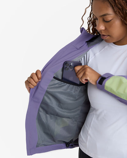 Jaqueta Impermeável Darwin Evolution 2.0 Feminina - Lavanda e Verde