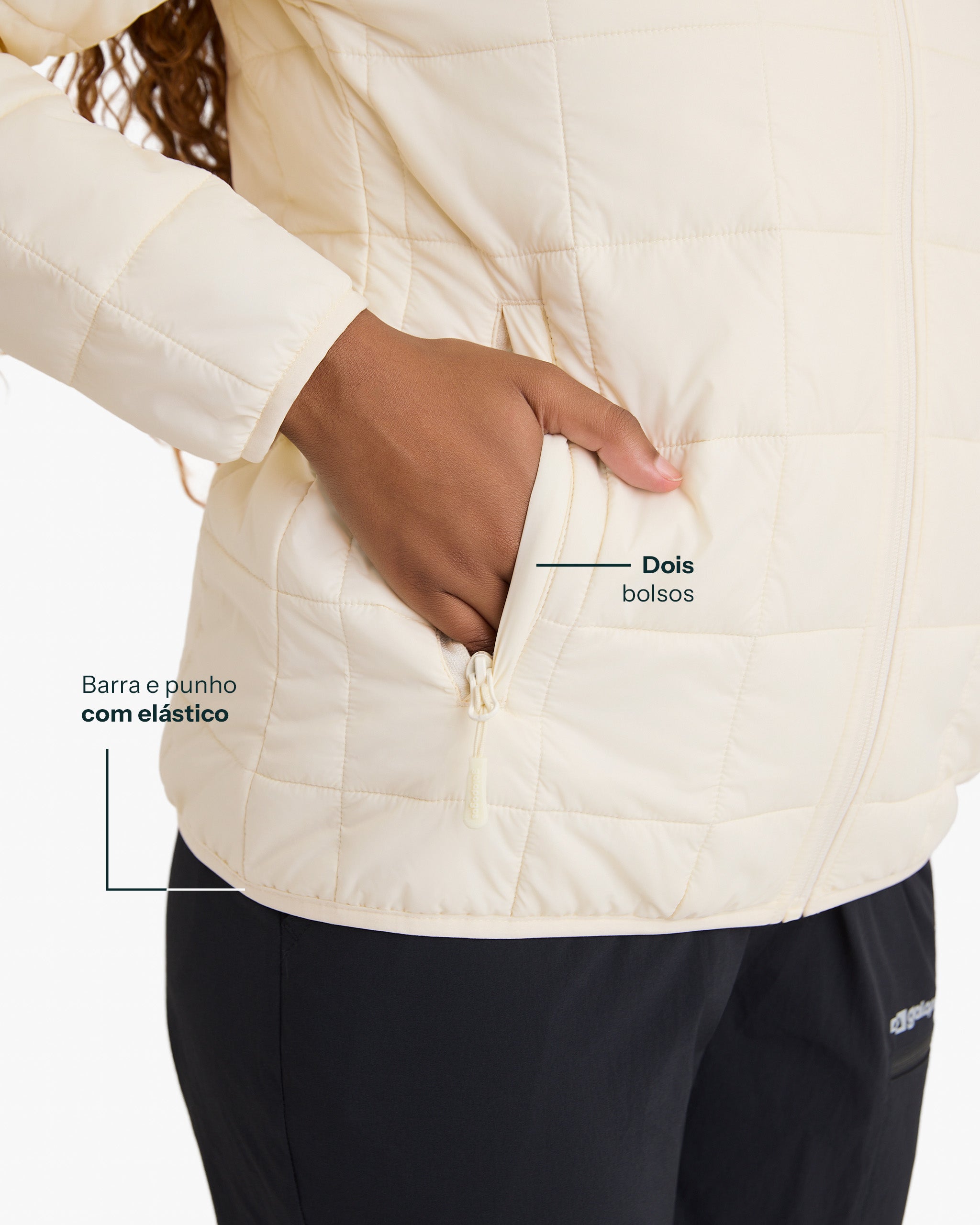 Jaqueta Puffer Ibex Thermolite Heat Feminina - Off White