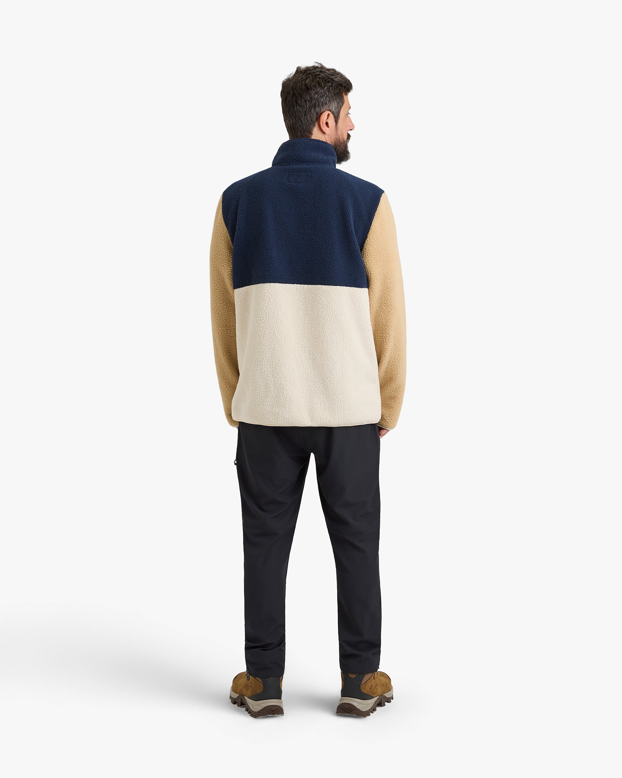 Blusão Fleece Sherpa All Gender - Off White e Cáqui