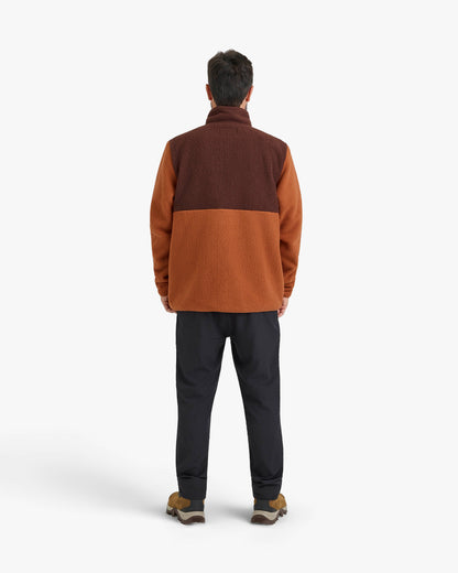 Blusão Fleece Sherpa All Gender - Terracota e Marrom