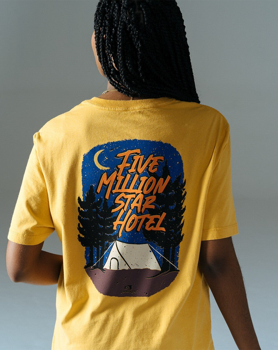 Camiseta Five Stars - Amarelo Açafrão