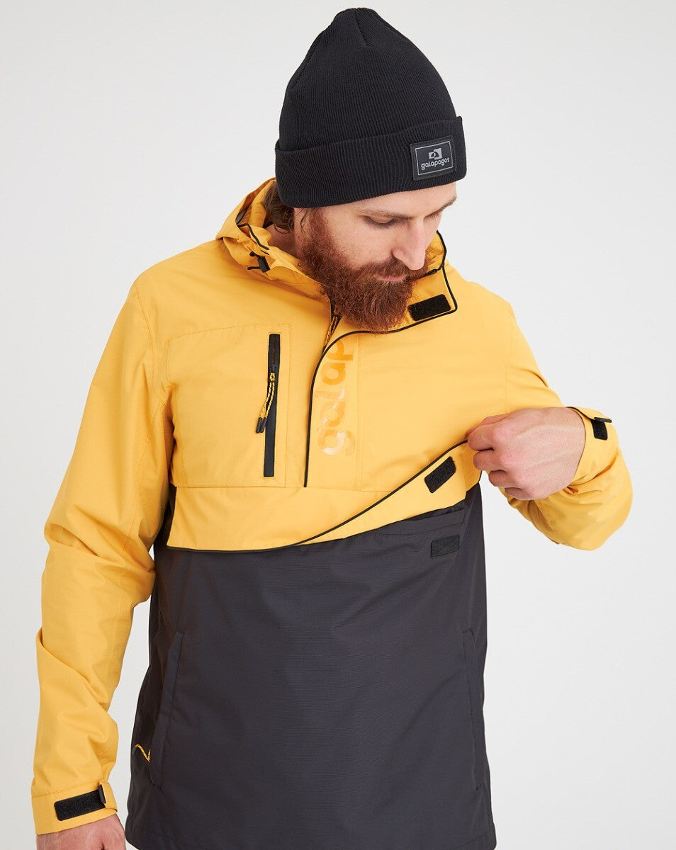 Jaqueta Anorak Impermeável Masculina Snow - Amarelo e Preto