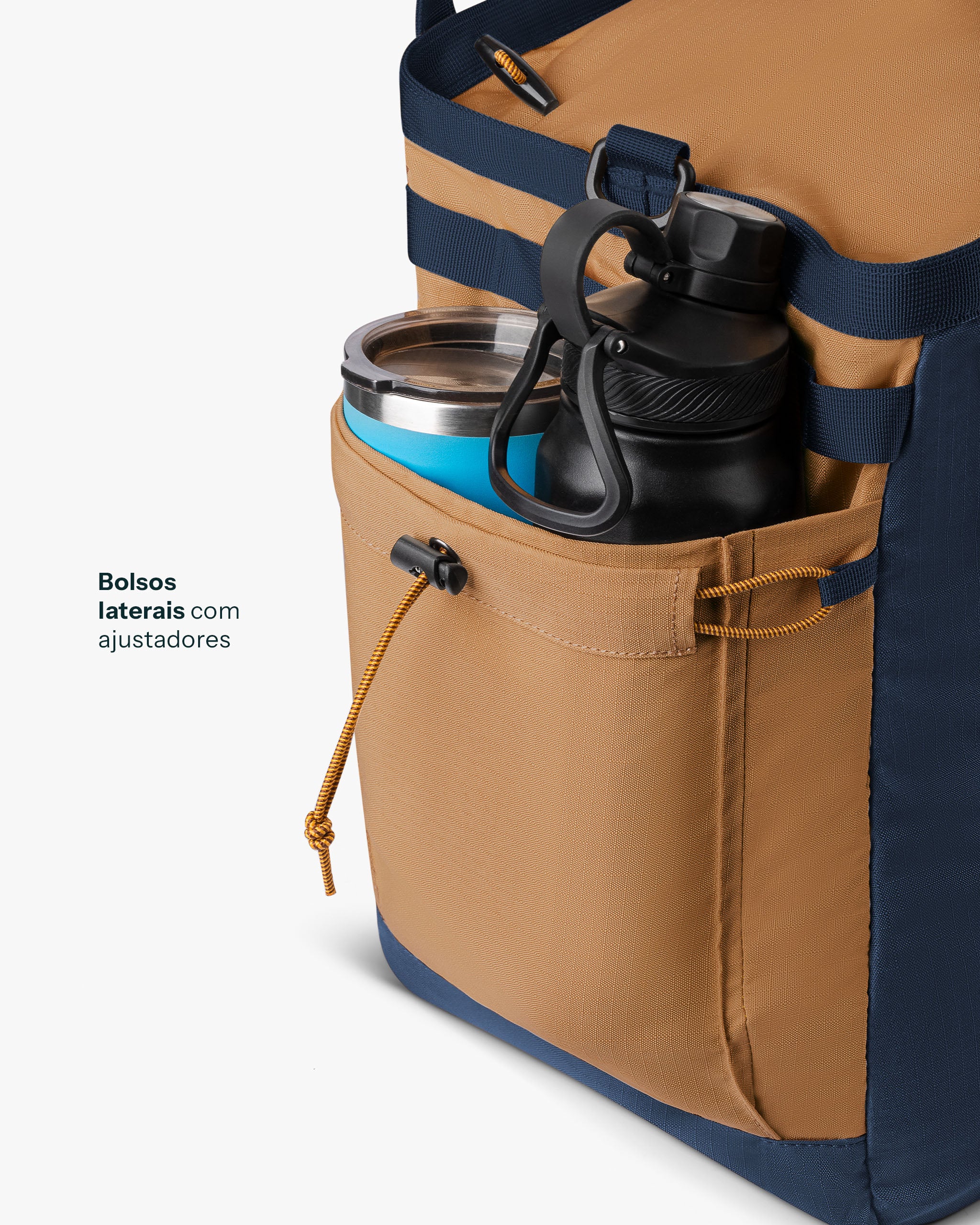 Bolsa Tote All-In 35L - Marinho e Caramelo