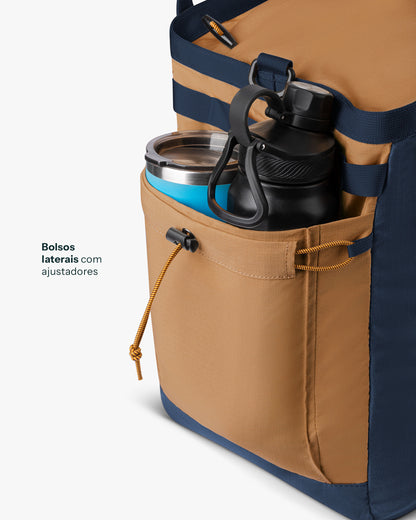 Bolsa Tote All-In 35L - Marinho e Caramelo