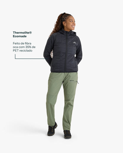 Jaqueta Puffer Ibex Thermolite Heat Feminina - Preta