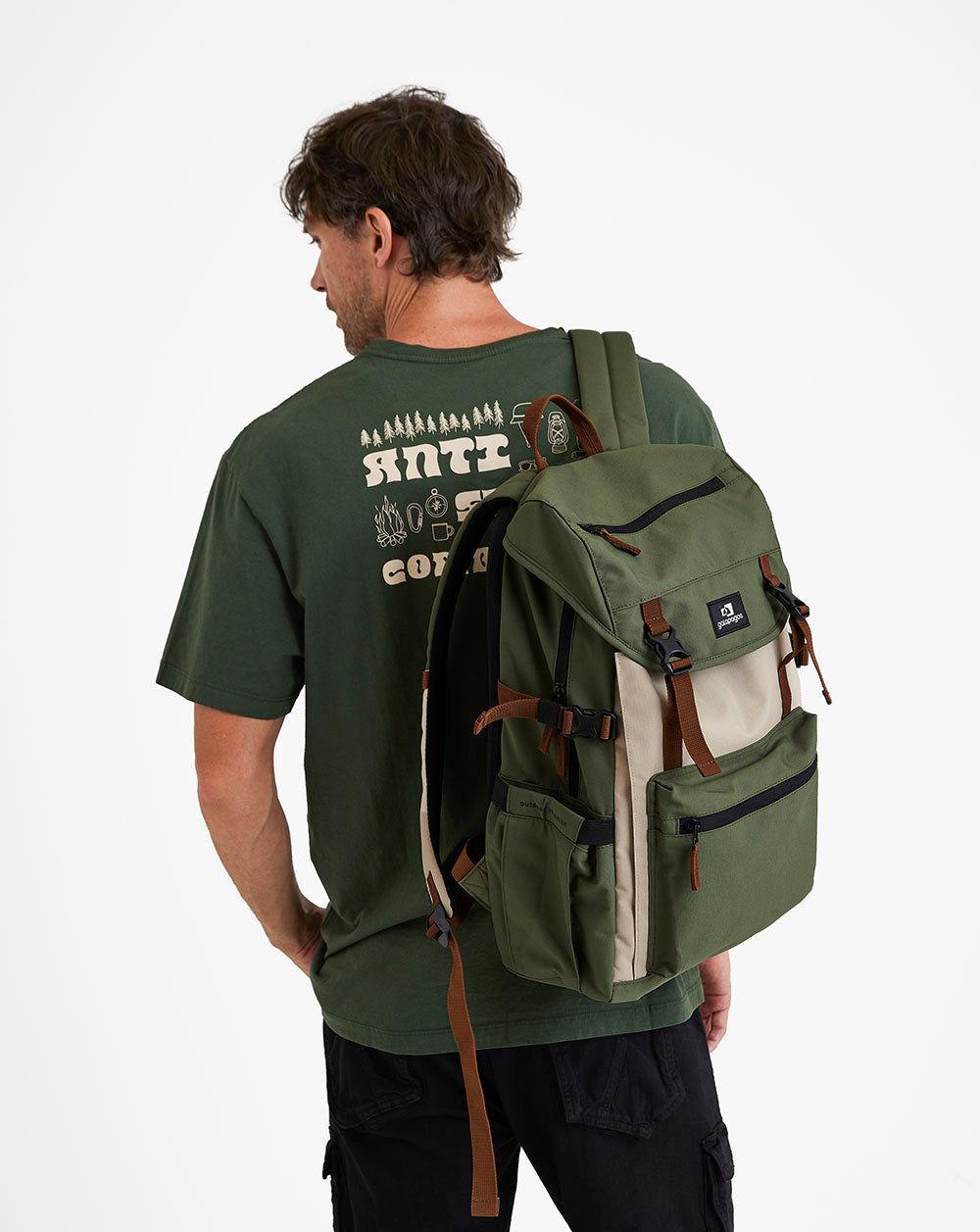 Mochila Pelican 30L - Verde e Cáqui - Galapagos Outdoor