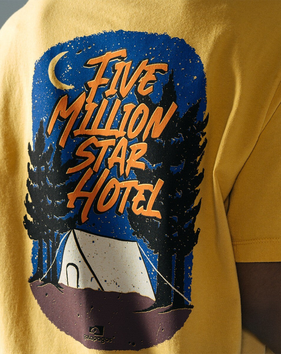 Camiseta Five Stars - Amarelo Açafrão