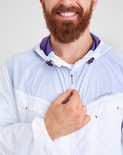 Jaqueta Corta Vento Apex - Branco e Violeta