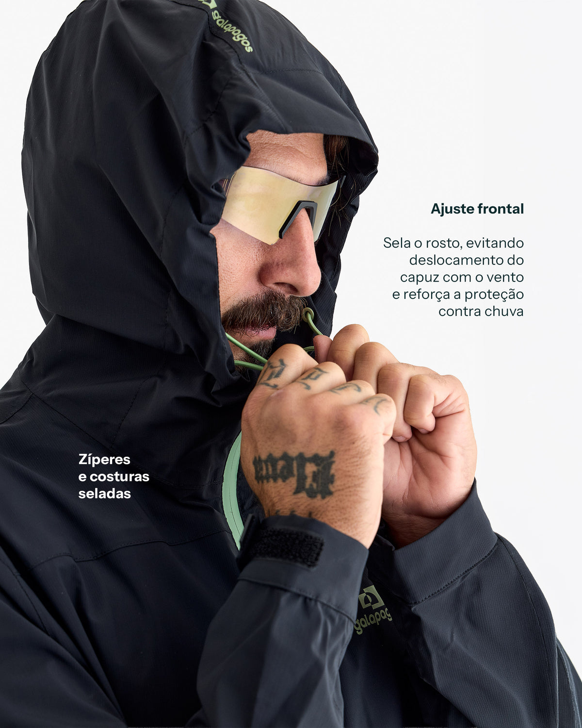 Jaqueta Impermeável Darwin Light Freeze Masculina - Preta