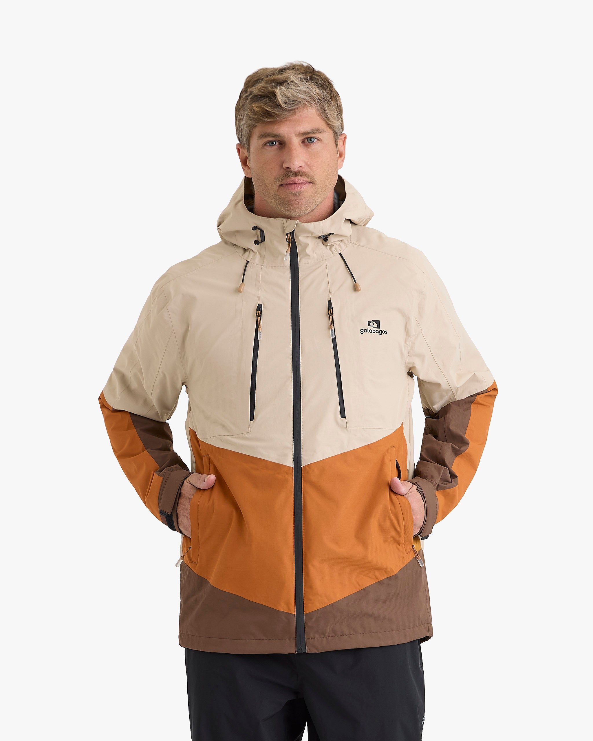 Jaqueta Impermeável Darwin Evolution Masculina - Cáqui e Ocre
