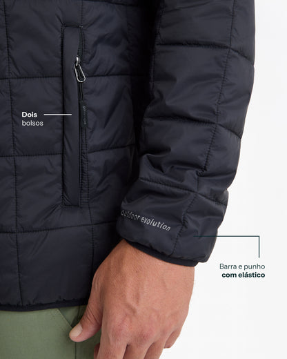 Jaqueta Puffer Ibex Thermolite Heat Masculina - Preta