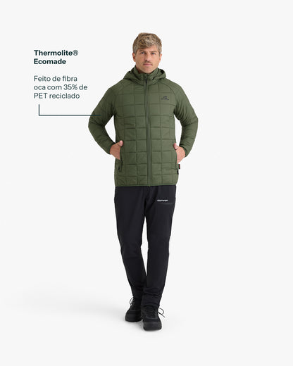 Jaqueta Puffer Ibex Thermolite Heat Masculina - Verde