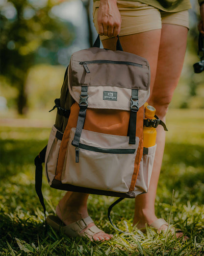 Mochila Pelican 30L - Marrom, Caramelo e Cáqui - Galapagos Outdoor