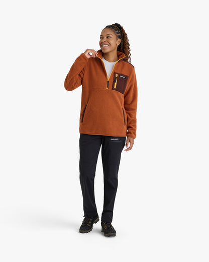 Blusão Fleece Sherpa All Gender - Terracota e Marrom