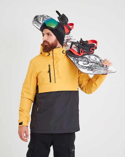 Jaqueta Anorak Impermeável Masculina Snow - Amarelo e Preto