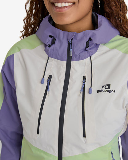 Jaqueta Impermeável Darwin Evolution 2.0 Feminina - Lavanda e Verde