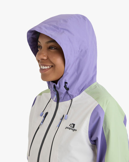 Jaqueta Impermeável Darwin Evolution Feminina - Lavanda e Verde