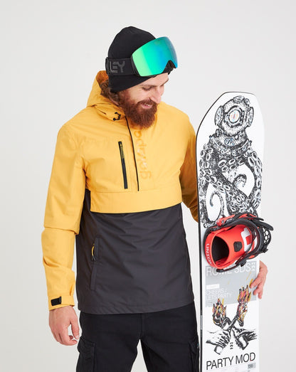 Jaqueta Anorak Impermeável Masculina Snow - Amarelo e Preto