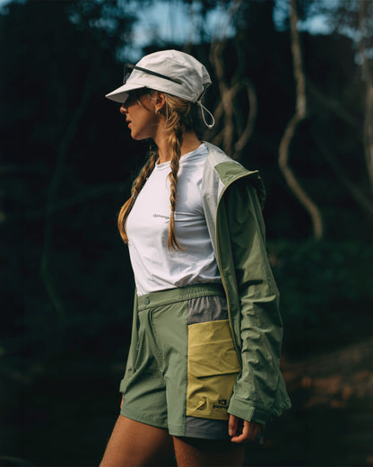 Shorts Raven Feminino - Verde e Cinza
