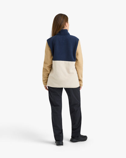 Blusão Fleece Sherpa All Gender - Off White e Cáqui