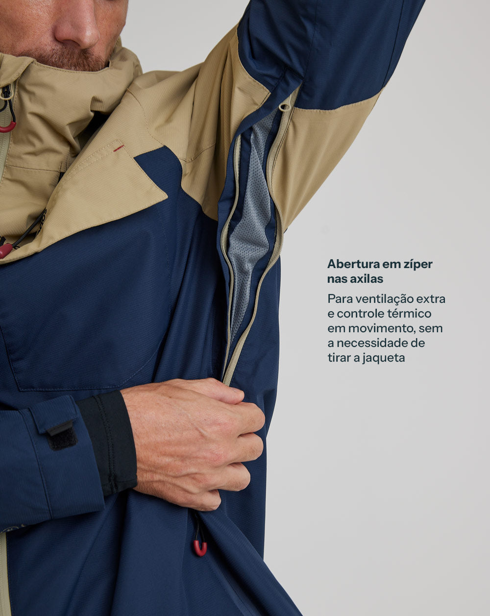 Jaqueta Masculina Impermeável Darwin Heat - Azul Marinho