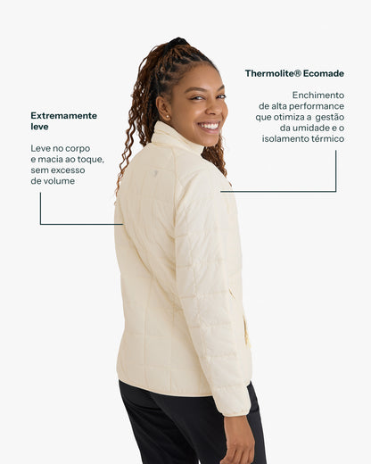 Jaqueta Puffer Ibex Thermolite Heat Feminina - Off White