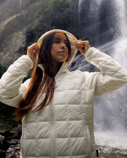 Jaqueta Puffer Ibex Thermolite Heat Feminina - Off White