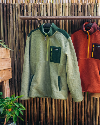 Blusão Fleece Sherpa All Gender - Verde