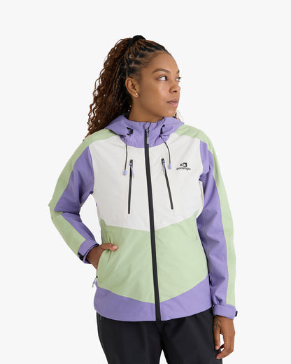 Jaqueta Impermeável Darwin Evolution Feminina - Lavanda e Verde